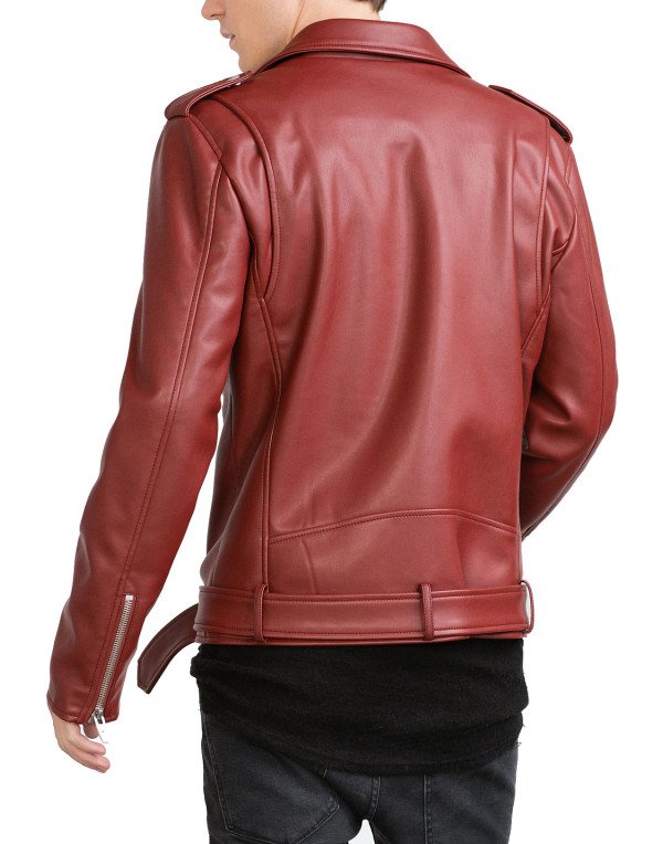 HugMe.fashion Leather Jacket Slim Biker Motorcycle jacket in coat collar JK84